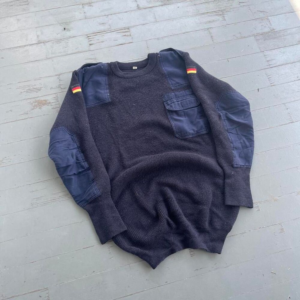 Vintage German Military Wool Old Money Y2K Commando Sweater
